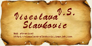 Višeslava Slavković vizit kartica